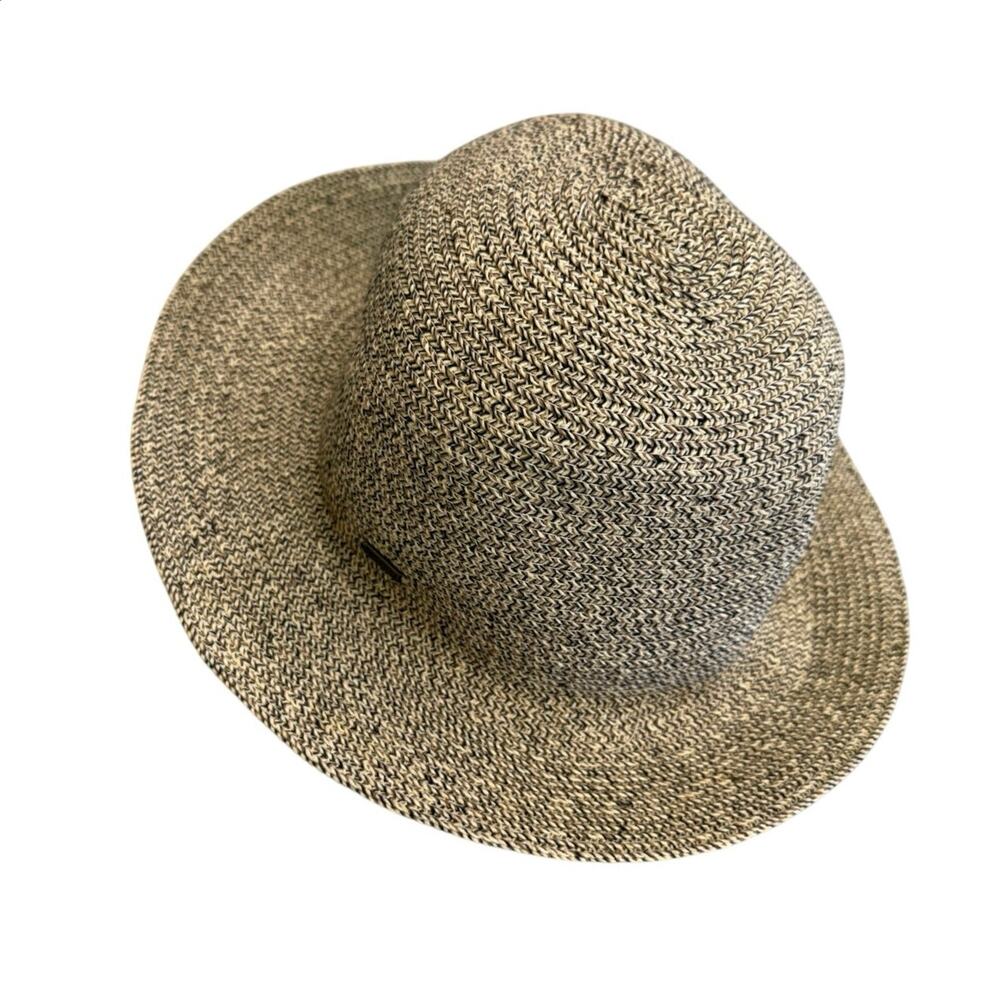 Nine West Beige and grey woven bucket hat for women
